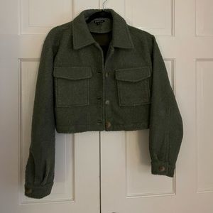 Green cropped jacket